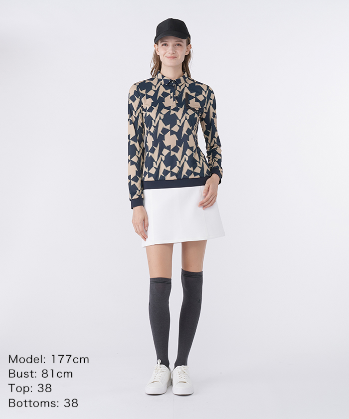 ランバン スポール LANVIN SPORT グログランディテール総柄プリント長