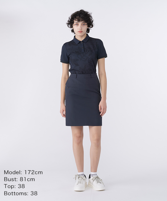 ランバン スポール LANVIN SPORT 長め丈スカート【2WAYストレッチ