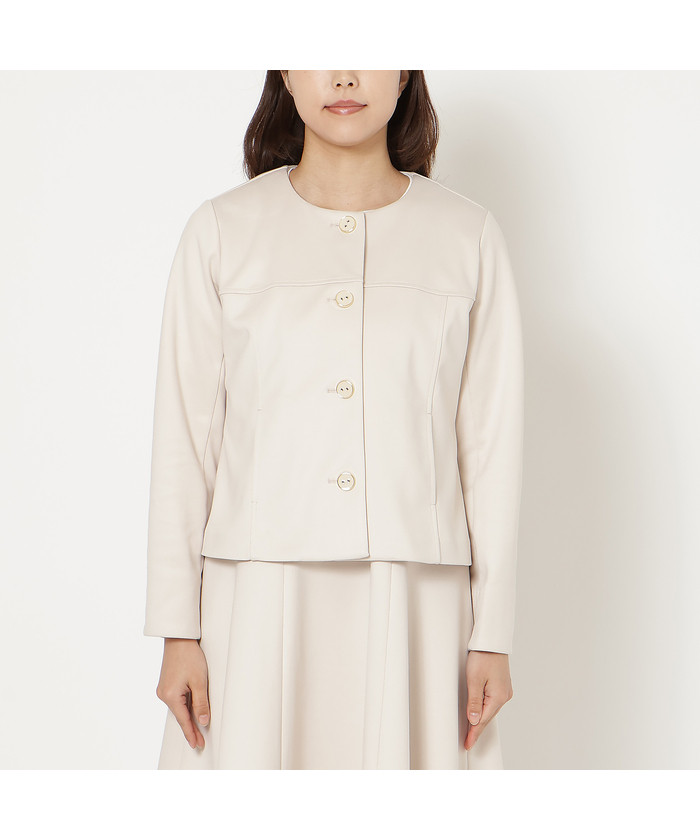 ローズティアラ RoseTiara ダンボールニットノーカラージャケット