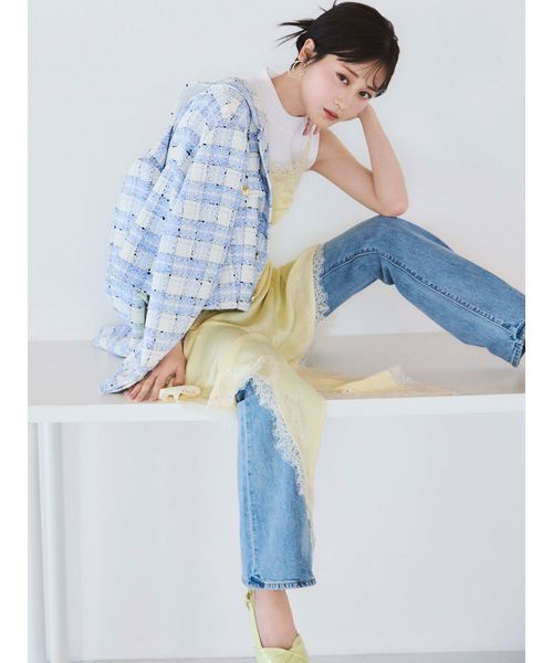 レーストリムサテンキャミTOP(508732531)｜阪急百貨店公式通販サイト