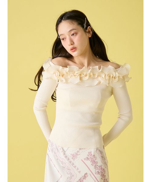 モチーフフリルニットトップス(508735163)｜阪急百貨店公式通販サイト