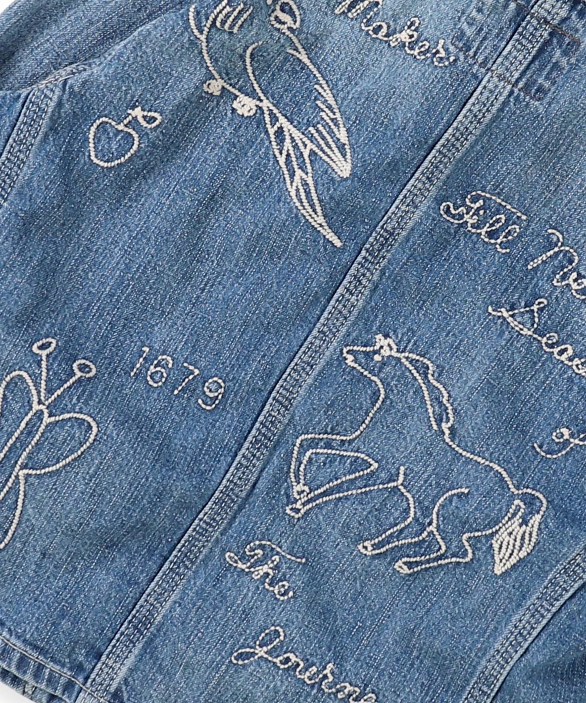 【使用少なめ】ゴートゥーハリウッド 160 刺繍 デニム&ダンガリー FITH ゴートゥーハリウッド GO TO HOLLYWOOD Work Denim Co(508755476