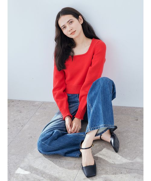 スクエアネックニット(508757762)｜阪急百貨店公式通販サイト｜阪急