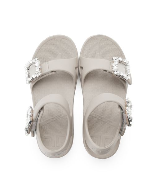 【TELIC｜CELFORD】コラボビジューリカバリーサンダル MOC 37 TELIC｜CELFORD】コラボビジューリカバリーサンダル(サンダル