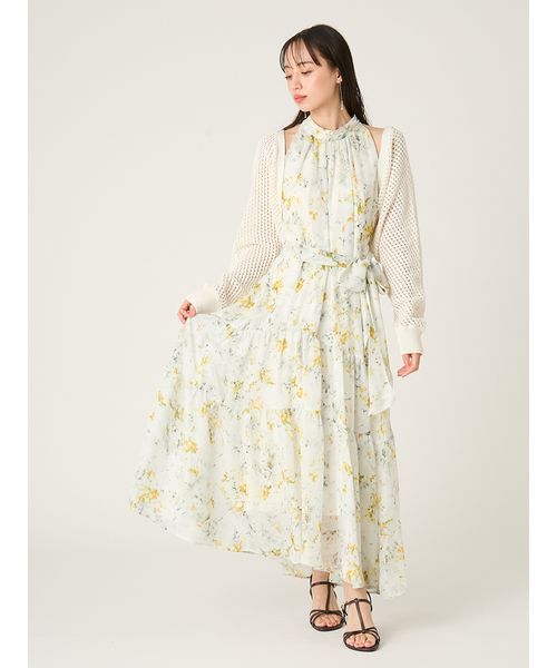 ホルターネックシアープリントワンピース(508719568)｜阪急百貨店公式