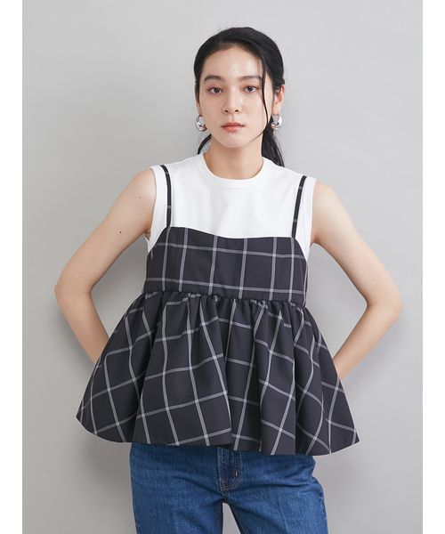 チェックペプラムキャミ×タンクSET(508760711)｜阪急百貨店公式通販