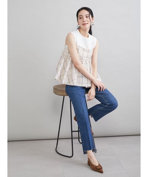 チェックペプラムキャミ×タンクSET(508760711)｜阪急百貨店公式通販