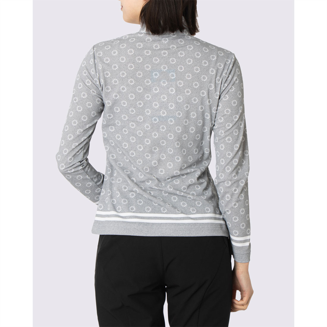 ランバン スポール LANVIN SPORT 総柄プリントハーフジップ長袖シャツ