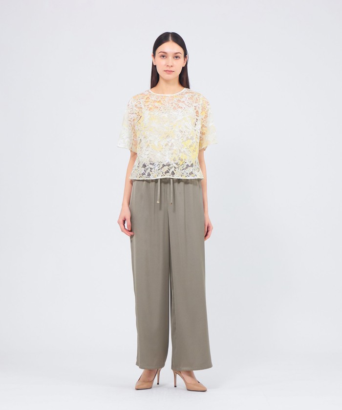 ドレープサテン ワイドパンツ(508754119)｜阪急百貨店公式通販サイト