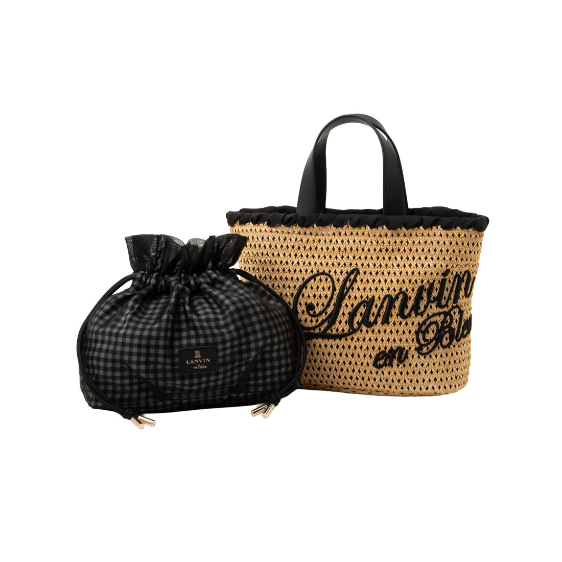 ランバン オン ブルー LANVIN en Bleu ロタン かごバッグ(508768999