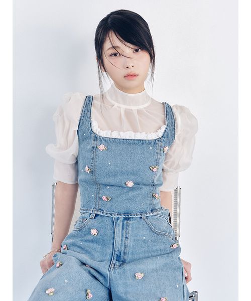 L.B CANDY STOCK]バリエーションビジューデニムパンツ(508770792