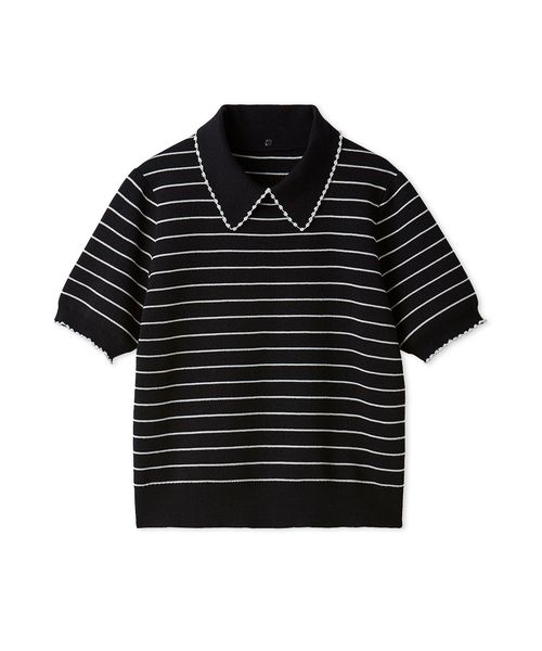 WEB限定カラー】2WAY衿取り外しポロニットプルオーバー(508760722