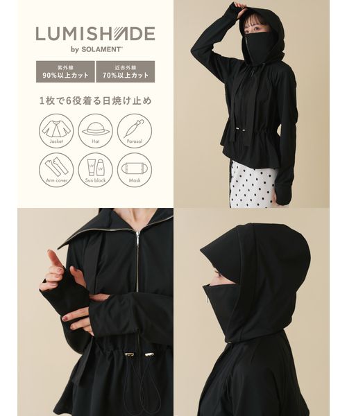 WEB限定/LUMISHADE】サンバイザー付きUVカットパーカー(508776240