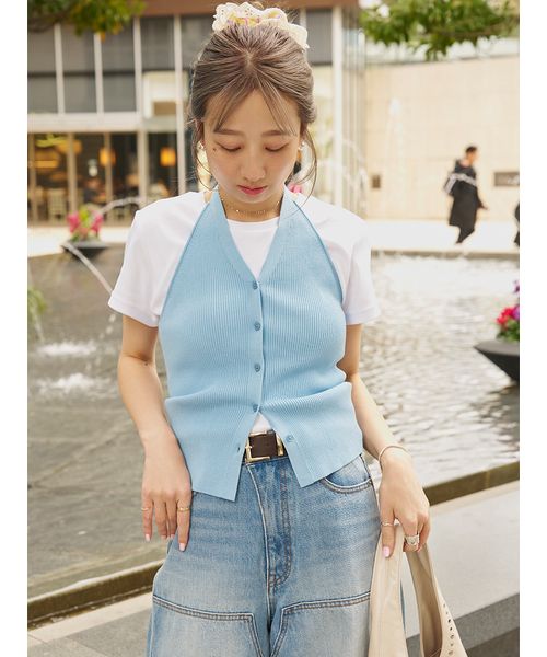 骨格タイプ別カップインTシャツ【ウェーブ】（接触冷感）(508781737