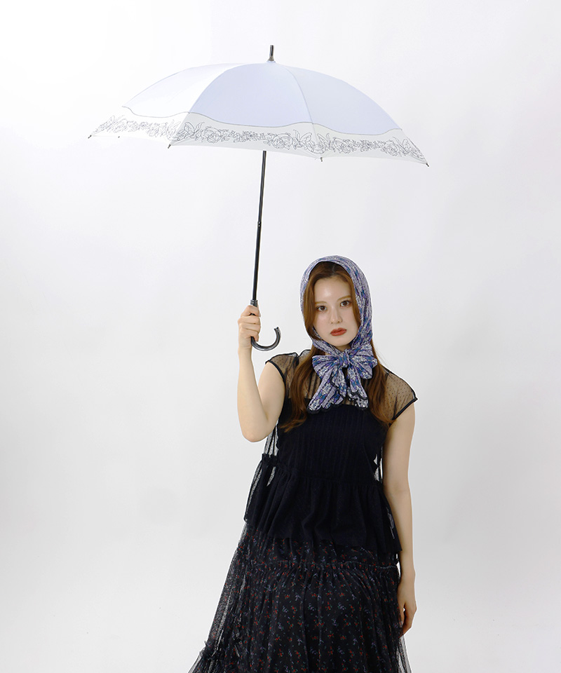 アナスイ ANNA SUI 切継ぎ刺しゅう晴雨兼用パラソル傘（長傘