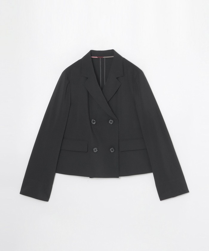 最新作ブルーレーベルクレストブリッジ　半袖 シアージャケット ブラック ブルーレーベル・クレストブリッジ BLUE LABEL CRESTBRIDGE (508759485