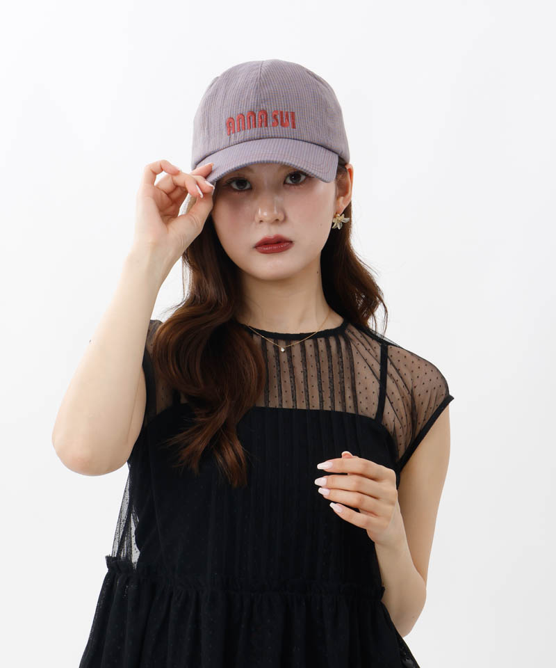 アナスイ ANNA SUI 【 ANNA SUI 】ネコ耳ロゴ刺しゅうキャップ