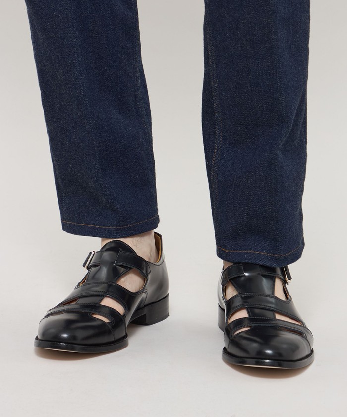 MACKINTOSH LONDON×三陽山長】ボックスカーフ グルカサンダル