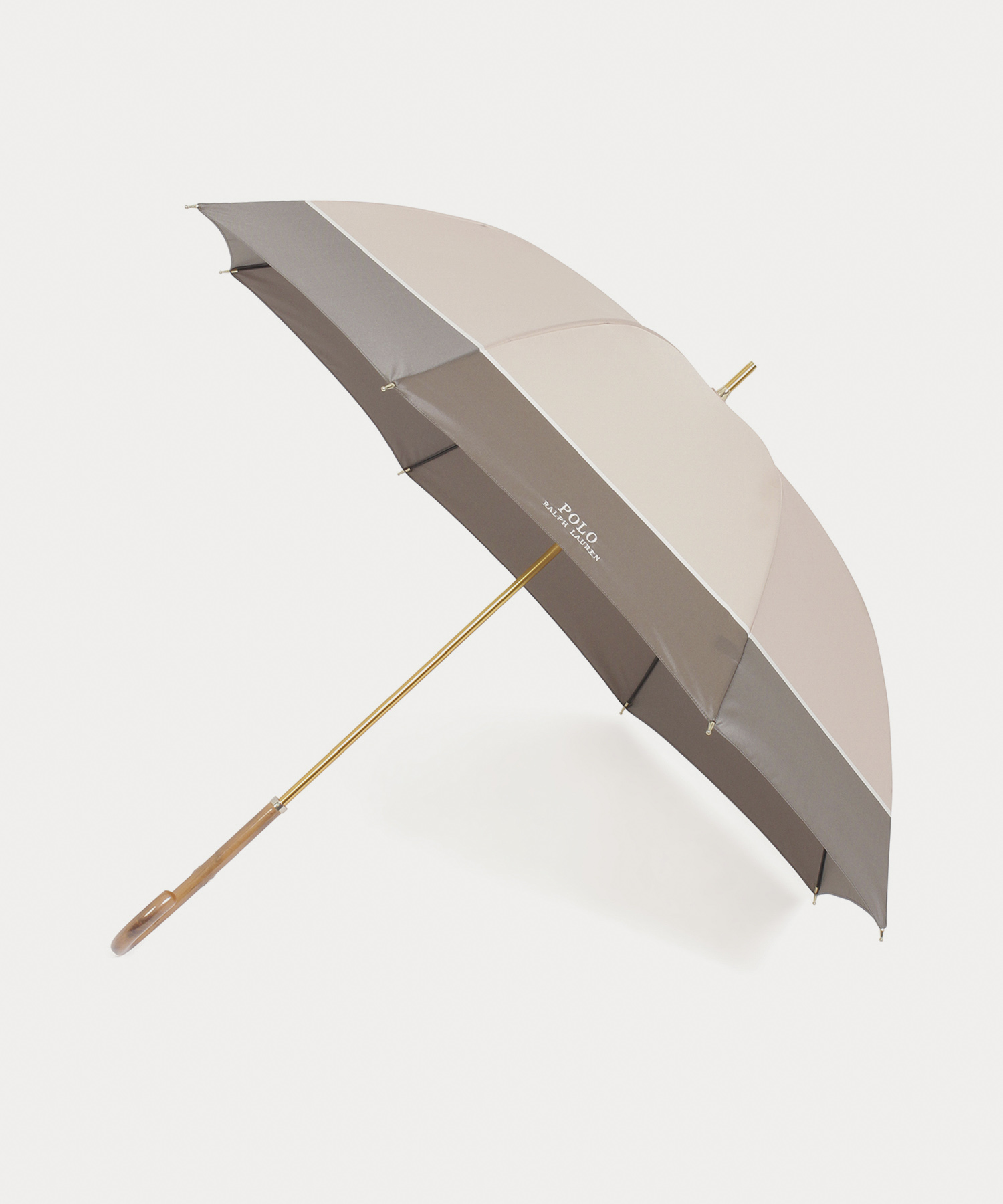 木製ハンドル】雨傘 長傘 バイカラー ロゴ ワンポイント(508809923 木製ハンドル】雨傘 長傘 バイカラー ロゴ ワンポイント(508809923