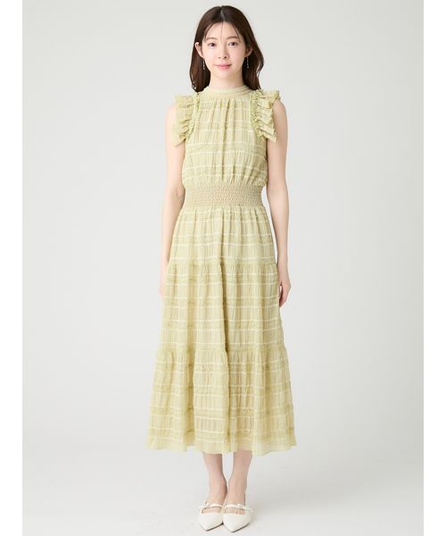 CELFORD♡【洗える】【接触冷感】フリルシフォンワンピース 洗える】【接触冷感】フリルシフォンワンピース(508788684)｜阪急