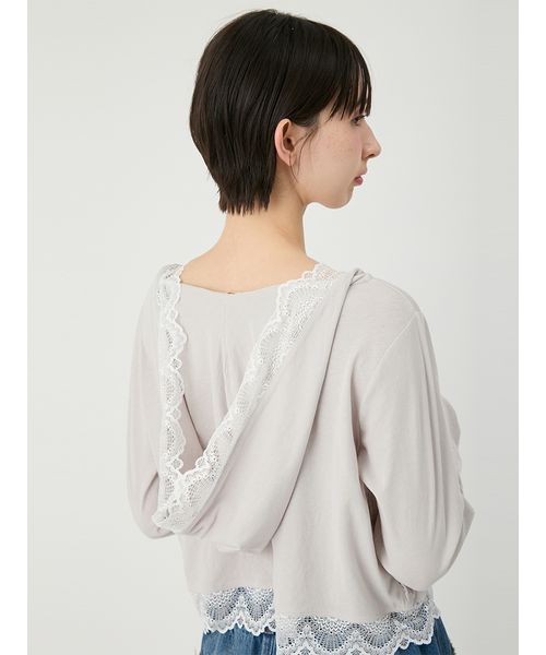 UVカット/接触冷感】レースフーディトップス(508790612)｜阪急百貨店