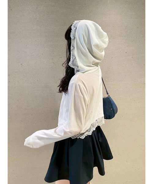 UVカット/接触冷感】レースフーディトップス(508790612)｜阪急百貨店