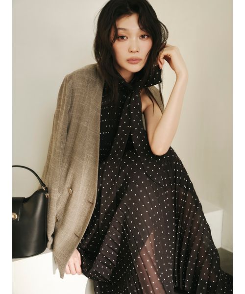 ノーカラーセミシアーカラミジャケット(508790836)｜阪急百貨店公式