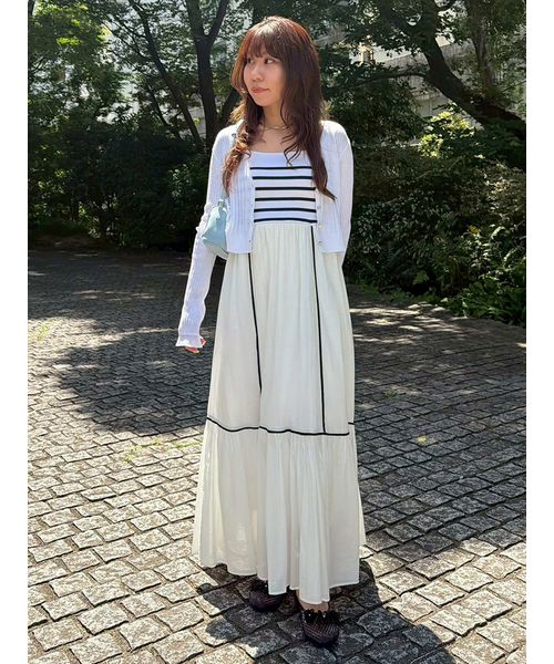 限定カラー】【ウォッシャブル】ニットドッキングワンピース(508791743
