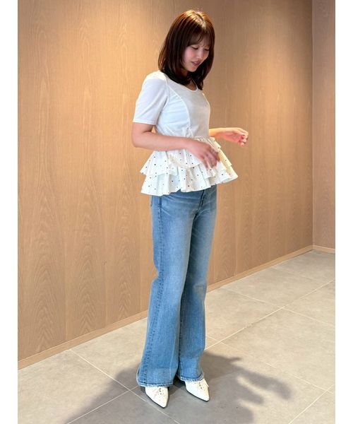 ベロアペプラムフリルトップス(508792928)｜阪急百貨店公式通販サイト
