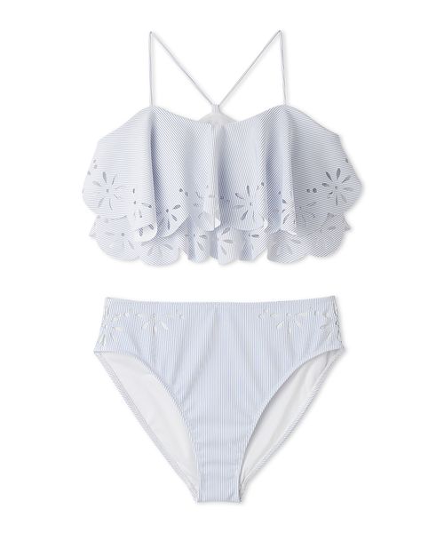 FRAY I.D カットワークスカラップスイムウェア 水着 STRIPE 0 カットワークスカラップスイムウェア(508794113)｜阪急百貨店公式通販