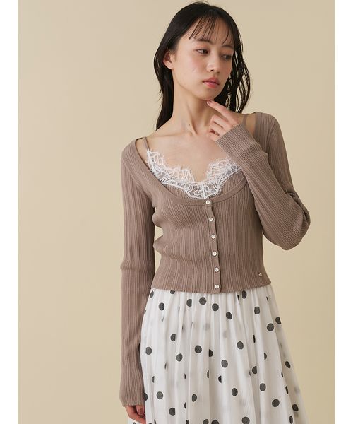 SNIDEL レーストリムニットアンサンブル レーストリムニットアンサンブル(508798949)｜阪急百貨店公式通販