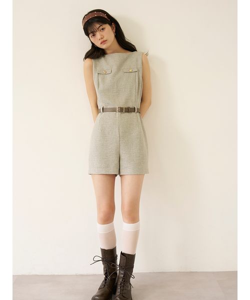 ボタンディテールミニロンパース(508800862)｜阪急百貨店公式通販
