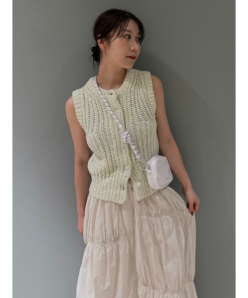 eco フリンジニットベスト(508800853)｜阪急百貨店公式通販サイト