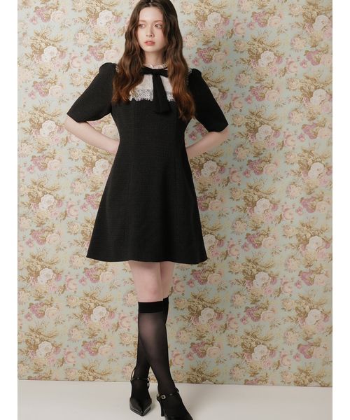 WEB限定】フレンチリボンレースカラードレス(508828050)｜阪急百貨店