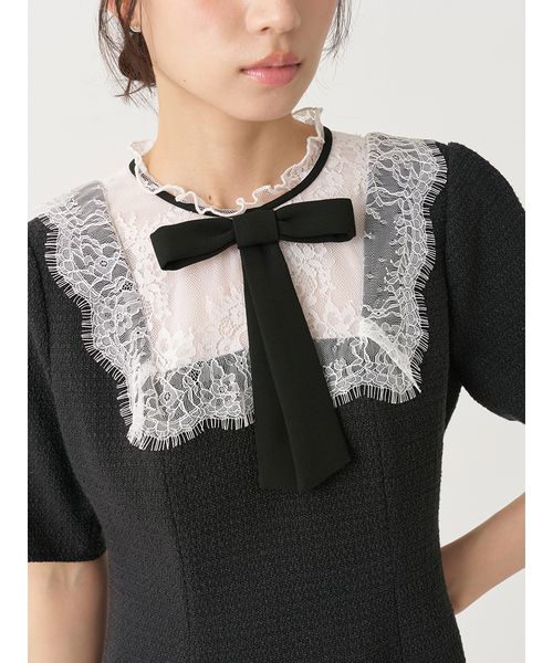 WEB限定】フレンチリボンレースカラードレス(508828050)｜阪急百貨店
