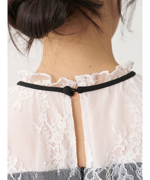 WEB限定】フレンチリボンレースカラードレス(508828050)｜阪急百貨店