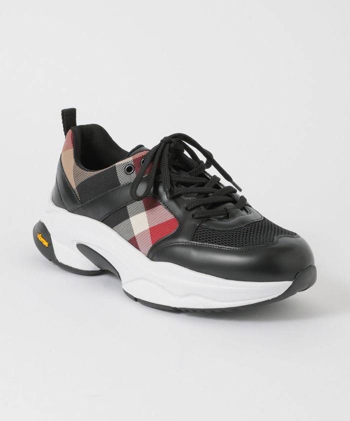 BLACK.lab】レッドクレストブリッジチェックコンビビブラムスニーカー