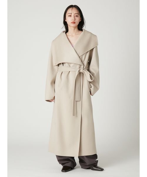 ウールカシミヤコート リバー コート ロング 23区 ウールカシミヤ 