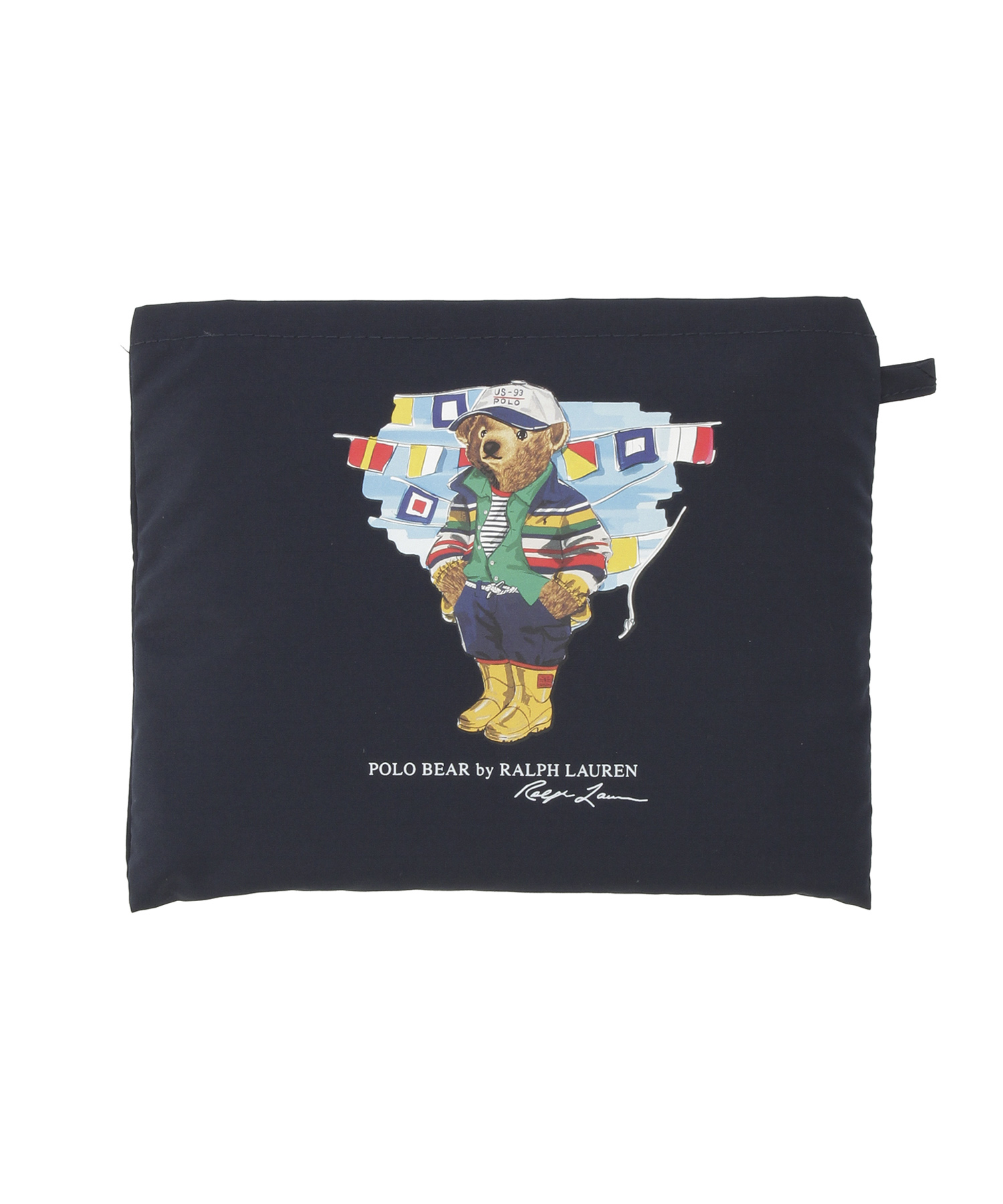 サ*ー様 Polo Ralph Lauren 超希少「雨に唄えば」ポロベア ニッ レインバッグ シーズナルベア ポロベア ポケッタブル 75D ユニセックス