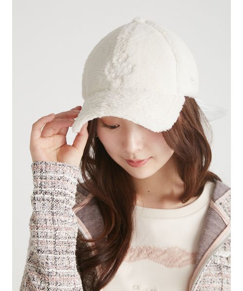 CELFORD|NEWERA】コラボシアーリボン付きボアキャップ(508842387
