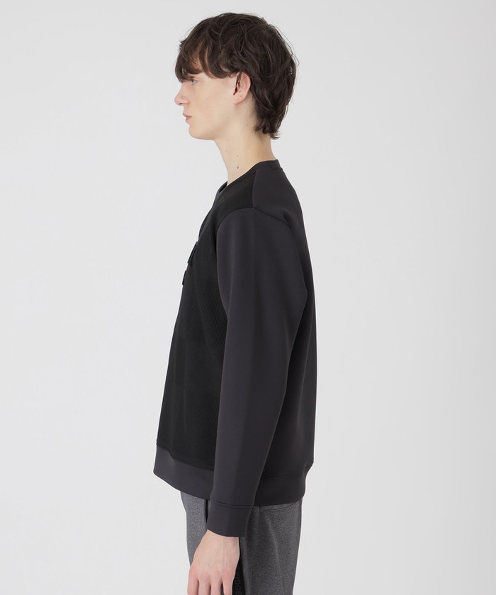 BLACK lab.】シャドーチェックダブルニットスウェットシャツ(508840039