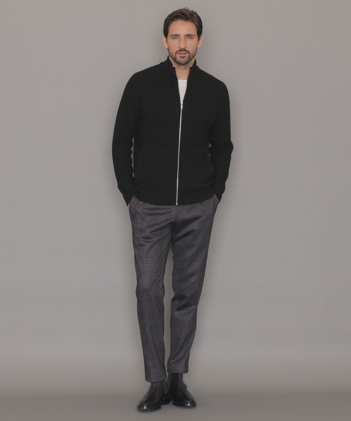 ロービングウールフルジップアップニット(506898668)｜HANKYU MEN'S