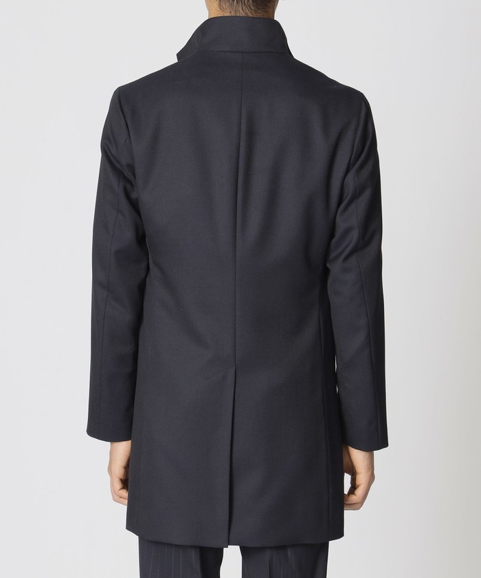 ウーステッドウール スタンドカラーコート(507793700)｜HANKYU MEN'S