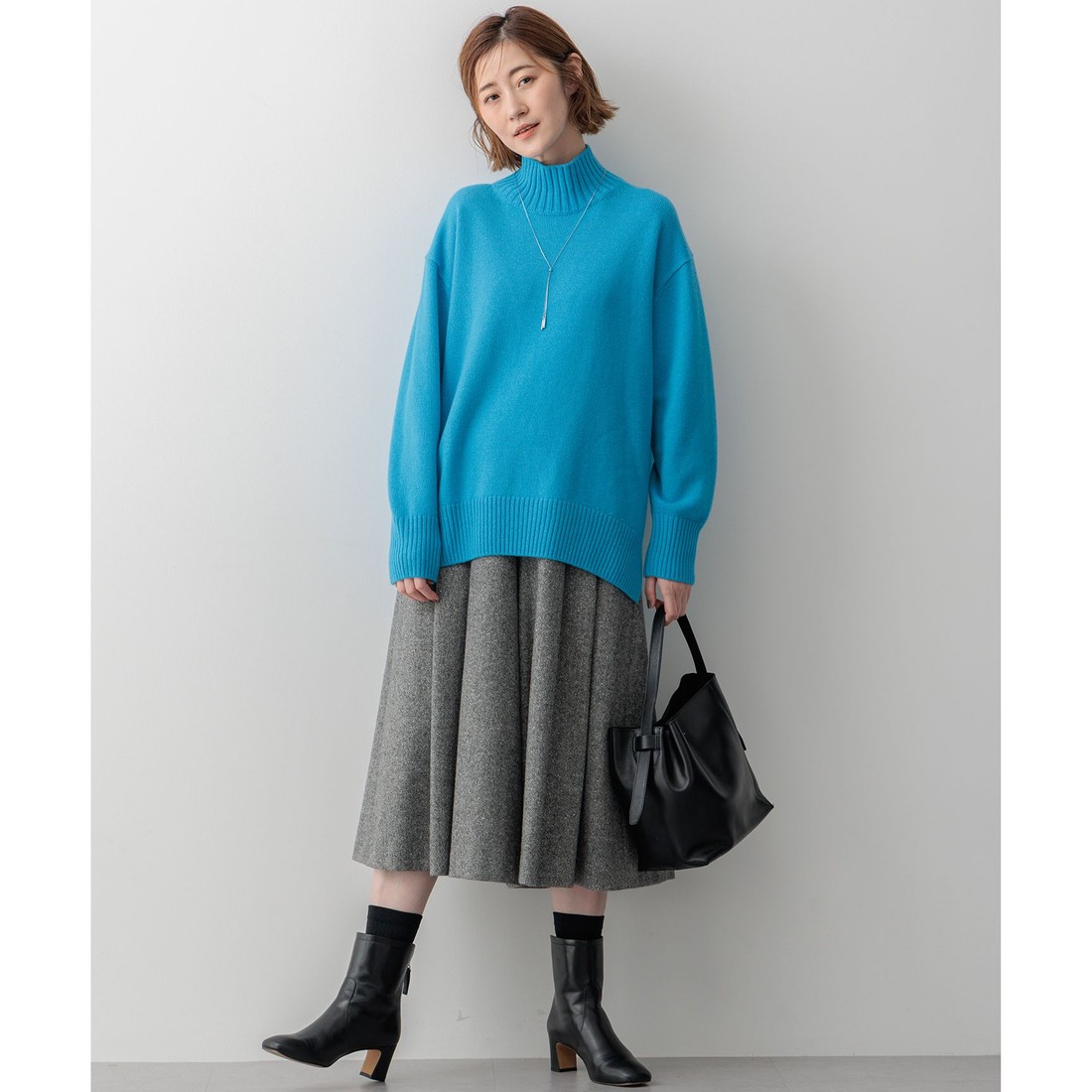 美品 23区L シルクネップヘリンボーンガウチョパンツ 44 23区（大きいサイズ） シルクネップヘリンボーン ガウチョ パンツ