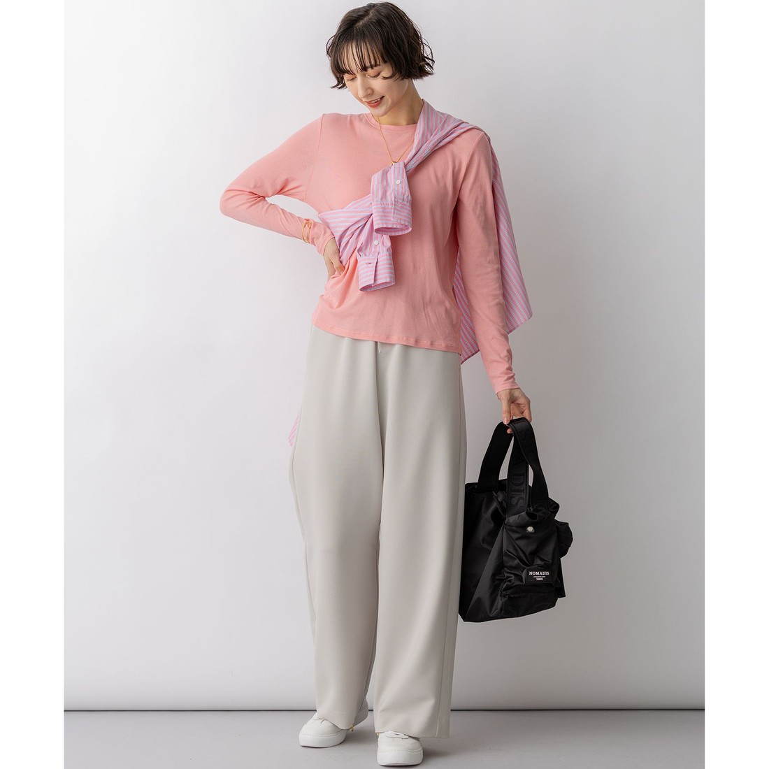 23区 ストレッチダブルクロス ワイドパンツ(508865397)｜阪急百貨店