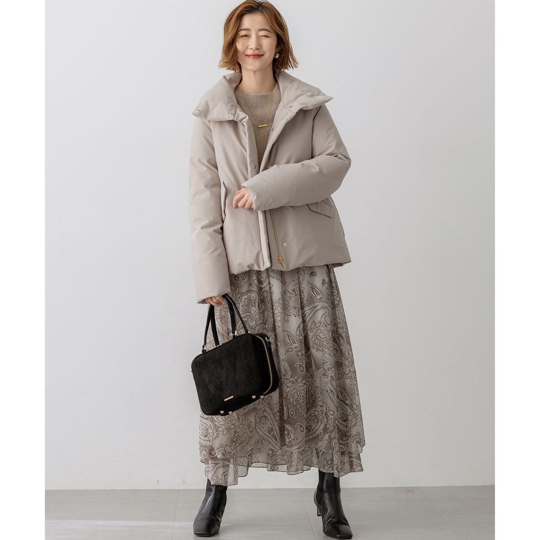 23区（大きいサイズ） フォックスカシミヤファー ショート丈 ニット
