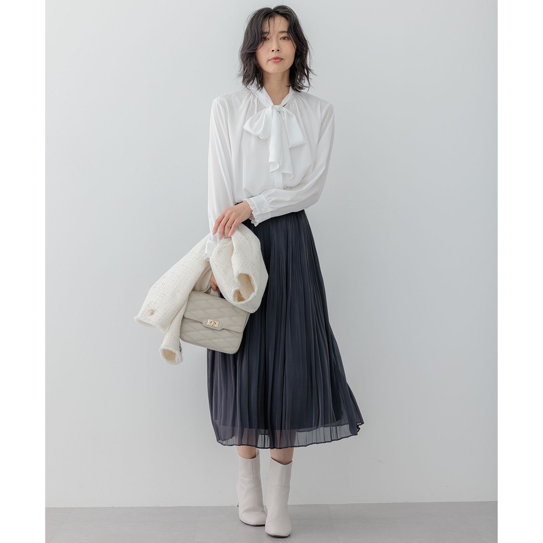【滝沢眞規子さん着用】GIOLICA ボタン ツイード ジャケット　新品タグ付き 23区 【滝沢眞規子さん着用/一部先行予約】GIOLICA ボタン ツイード ジ