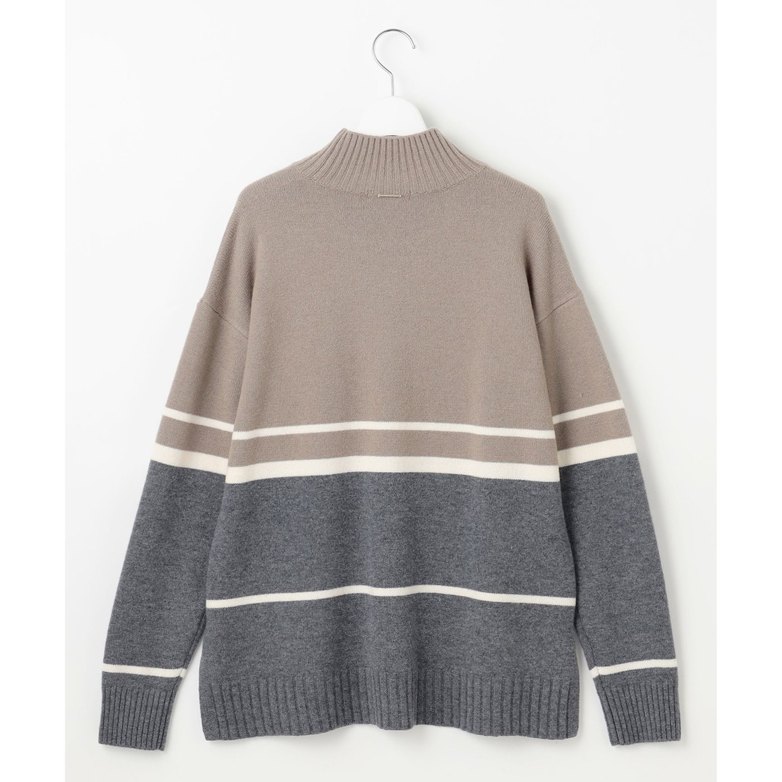 自由区 L 【洗える】ウールカシミヤブレンドハイネック ニット