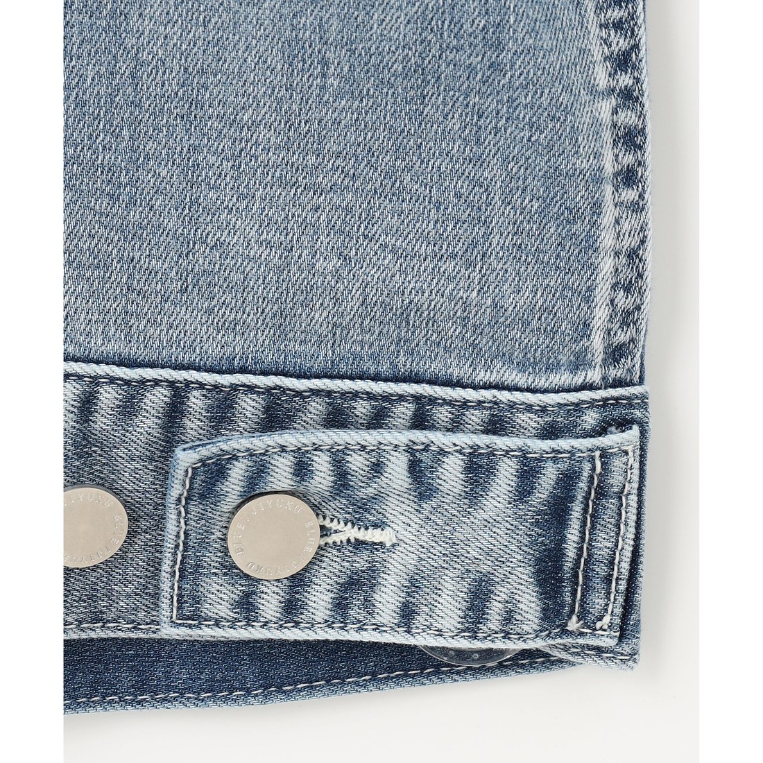 自由区 L 【洗える】USUKARU DENIM ノーカラージャケット(508874306