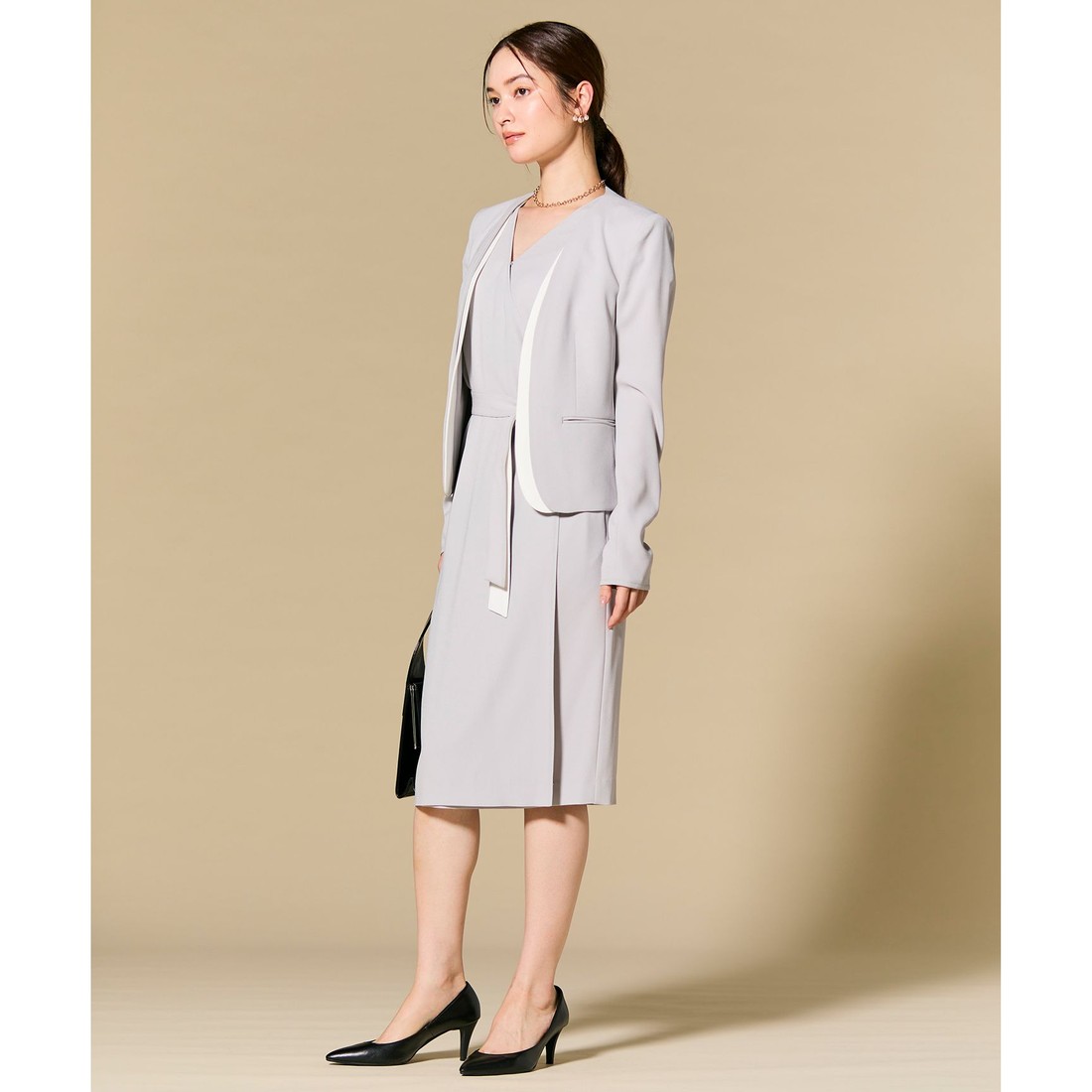 beige 3P セットアップ cindy 訳あり！ 人気 完売 M シンディ BEIGE， 【Lsize・セットアップ対応】CINDY / ダブルカラージャケ